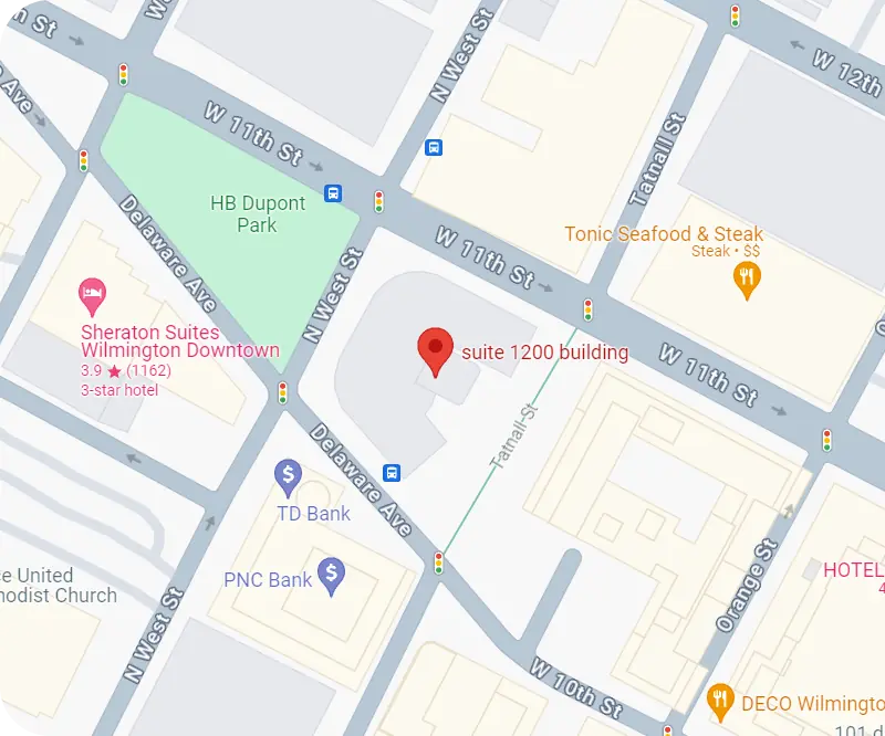 Map showing the MJSI office location